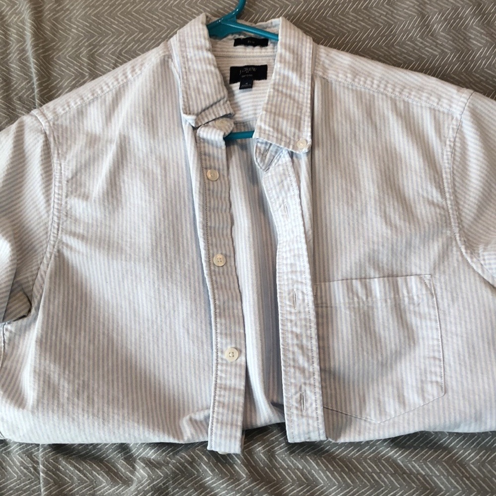 J. Crew Short Sleeve Oxford, Slim Fit Medium